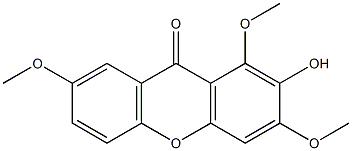 1,3,7-Trimethoxy-2-hydroxyxanthone 结构式