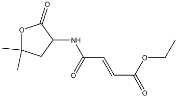 3-[N-(Tetrahydro-5,5-dimethyl-2-oxofuran-3-yl)carbamoyl]acrylic acid ethyl ester 结构式