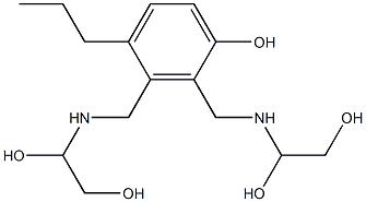 2,3-Bis[[(1,2-dihydroxyethyl)amino]methyl]-4-propylphenol 结构式