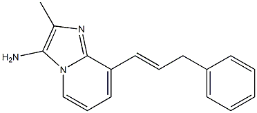 3-Amino-2-methyl-8-[(E)-3-phenyl-1-propenyl]imidazo[1,2-a]pyridine 结构式