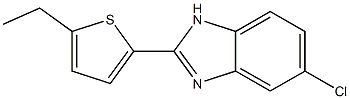 5-Chloro-2-(5-ethylthiophen-2-yl)-1H-benzimidazole 结构式