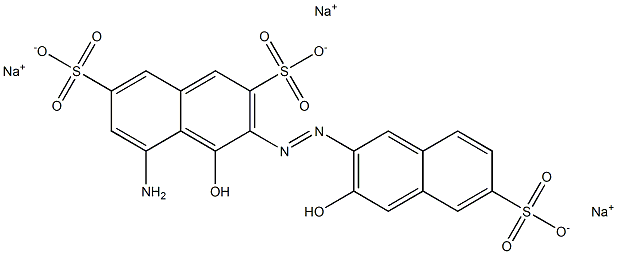 8-Amino-1,3'-dihydroxy[2,2'-azobisnaphthalene]-3,6,6'-trisulfonic acid trisodium salt 结构式
