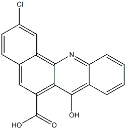 2-Chloro-7-hydroxybenz[c]acridine-6-carboxylic acid 结构式