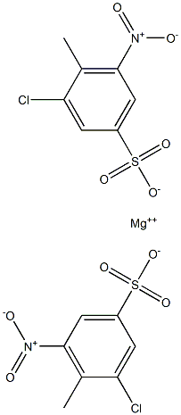 Bis(3-chloro-4-methyl-5-nitrobenzenesulfonic acid)magnesium salt 结构式