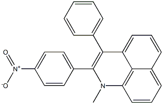 1-Methyl-2-(p-nitrophenyl)-3-phenyl-1H-benzo[de]quinoline 结构式