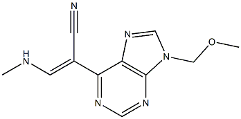 9-(Methoxymethyl)-6-[(Z)-2-(methylamino)-1-cyanoethenyl]-9H-purine 结构式