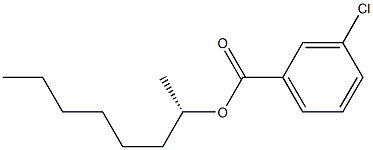 (+)-m-Chlorobenzoic acid (S)-1-methylheptyl ester 结构式