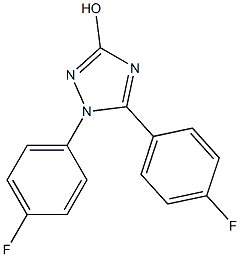 1,5-Bis(4-fluorophenyl)-1H-1,2,4-triazol-3-ol 结构式