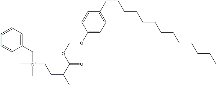 N,N-Dimethyl-N-benzyl-N-[3-[[(4-tridecylphenyloxy)methyl]oxycarbonyl]butyl]aminium 结构式