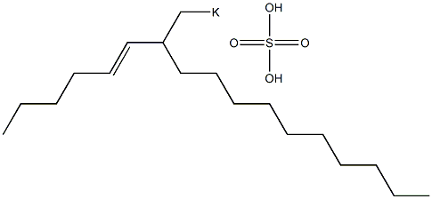 Sulfuric acid 2-(1-hexenyl)dodecyl=potassium ester salt 结构式