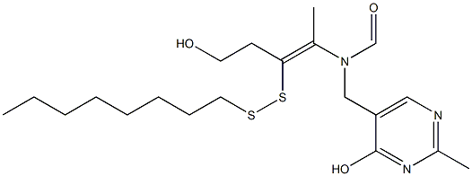 N-[(Z)-1-Methyl-2-octyldithio-4-hydroxy-1-butenyl]-N-(2-methyl-4-hydroxypyrimidin-5-ylmethyl)formamide 结构式