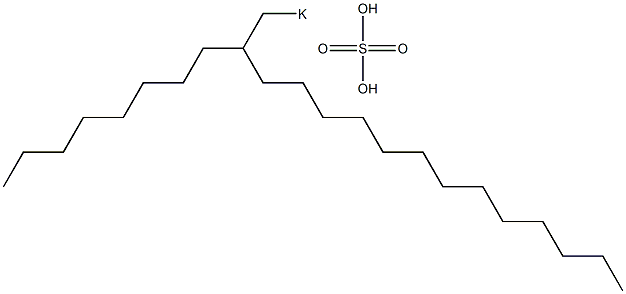 Sulfuric acid 2-octylpentadecyl=potassium salt 结构式