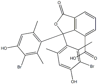 1,1-Bis(3-bromo-4-hydroxy-2,6-dimethylphenyl)-1,3-dihydro-3-oxoisobenzofuran-7-carboxylic acid 结构式