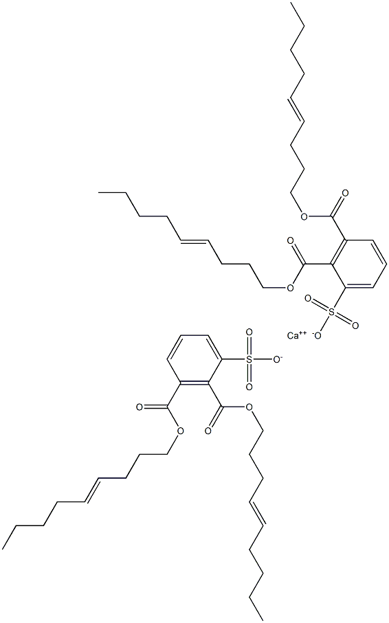 Bis[2,3-di(4-nonenyloxycarbonyl)benzenesulfonic acid]calcium salt 结构式