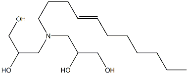 3,3'-(4-Undecenylimino)bis(propane-1,2-diol) 结构式