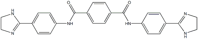 N,N'-Bis[4-[(4,5-dihydro-1H-imidazol)-2-yl]phenyl]-1,4-benzenedicarboxamide 结构式
