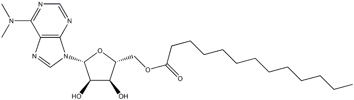 N,N-Dimethyl-5'-O-tridecanoyladenosine 结构式