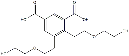 4,5-Bis(5-hydroxy-3-oxapentan-1-yl)isophthalic acid 结构式