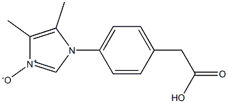 4-[(4,5-Dimethyl-1H-imidazole 3-oxide)-1-yl]benzene-1-acetic acid 结构式