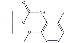 N-(tert-Butyloxycarbonyl)-2-methyl-6-methoxyaniline 结构式