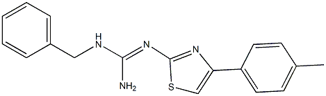 2-[[Amino(benzylamino)methylene]amino]-4-(4-methylphenyl)thiazole 结构式