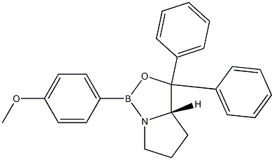 (3aS)-1-(4-Methoxyphenyl)-3,3-diphenyltetrahydro-3H-pyrrolo[1,2-c][1,3,2]oxazaborole 结构式