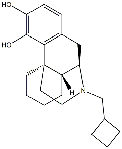 17-(Cyclobutylmethyl)morphinan-3,4-diol 结构式