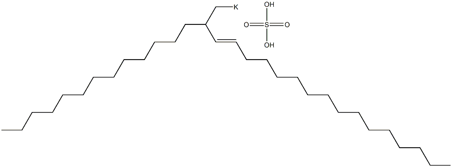 Sulfuric acid 2-tridecyl-3-octadecenyl=potassium ester salt 结构式