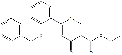 6-[2-(Benzyloxy)phenyl]-4-oxo-1,4-dihydropyridine-3-carboxylic acid ethyl ester 结构式