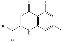 5-Iodo-7-methyl-1,4-dihydro-4-oxoquinoline-2-carboxylic acid 结构式