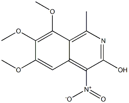 6,7,8-Trimethoxy-1-methyl-4-nitroisoquinolin-3-ol 结构式
