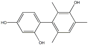 2',4',6'-Trimethyl-1,1'-biphenyl-2,3',4-triol 结构式