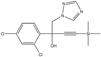 1-(2,4-Dichlorophenyl)-1-[(trimethylsilyl)ethynyl]-2-(1H-1,2,4-triazol-1-yl)ethanol 结构式