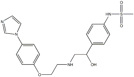 2-[2-[4-(1H-Imidazol-1-yl)phenoxy]ethylamino]-1-[4-(methylsulfonylamino)phenyl]ethanol 结构式