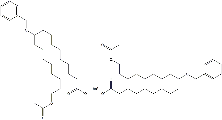 Bis(10-benzyloxy-18-acetyloxystearic acid)barium salt 结构式