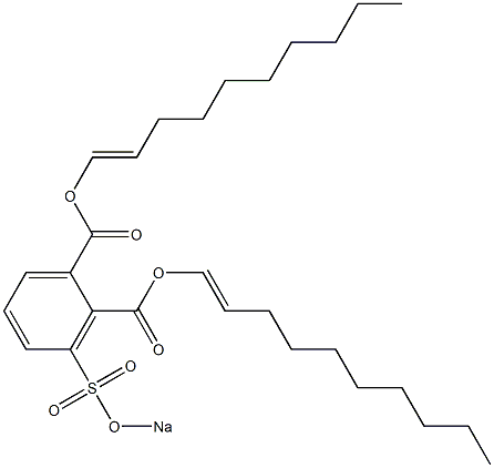 3-(Sodiosulfo)phthalic acid di(1-decenyl) ester 结构式