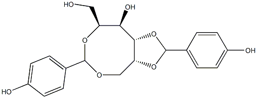 2-O,6-O:4-O,5-O-Bis(4-hydroxybenzylidene)-D-glucitol 结构式