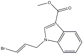 1-(3-Bromo-2-propenyl)-1H-indole-3-carboxylic acid methyl ester 结构式