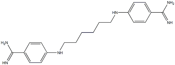 4,4'-[1,6-Hexanediylbis(imino)]bis(benzamidine) 结构式