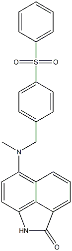 6-[N-Methyl-N-[4-(phenylsulfonyl)benzyl]amino]benz[cd]indol-2(1H)-one 结构式