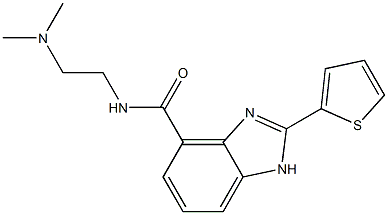 N-[2-(Dimethylamino)ethyl]-2-(2-thienyl)-1H-benzimidazole-4-carboxamide 结构式