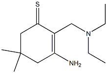 2-[(Diethylamino)methyl]-3-amino-5,5-dimethyl-2-cyclohexene-1-thione 结构式