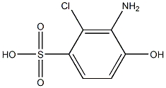 3-Amino-2-chloro-4-hydroxybenzenesulfonic acid 结构式
