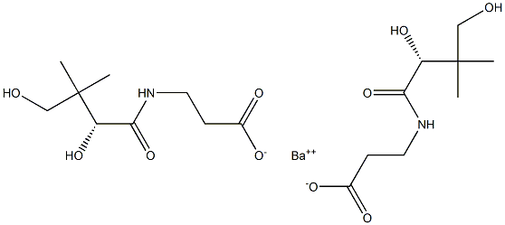 Bis[3-[[[R,(+)]-2,4-dihydroxy-3,3-dimethylbutyryl]amino]propionic acid] barium salt 结构式