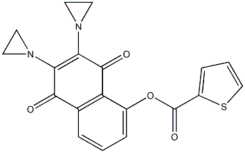 2,3-Bis(1-aziridinyl)-5-(2-thienylcarbonyloxy)-1,4-naphthoquinone 结构式