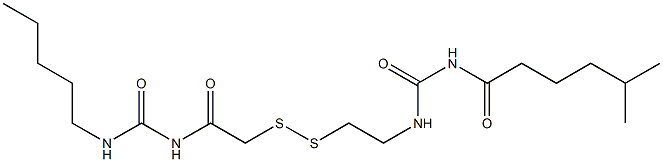 1-(5-Methylhexanoyl)-3-[2-[[(3-pentylureido)carbonylmethyl]dithio]ethyl]urea 结构式