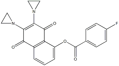 2,3-Bis(1-aziridinyl)-5-(4-fluorobenzoyloxy)-1,4-naphthoquinone 结构式