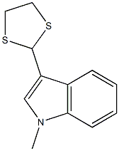 1-Methyl-3-(1,3-dithiolan-2-yl)-1H-indole 结构式