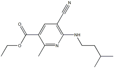 2-Methyl-5-cyano-6-isopentylaminopyridine-3-carboxylic acid ethyl ester 结构式