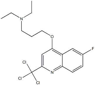 2-Trichloromethyl-4-(3-diethylaminopropoxy)-6-fluoroquinoline 结构式